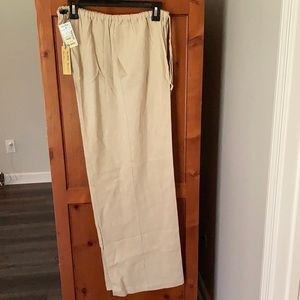 NWT! Linen drawstring pants
